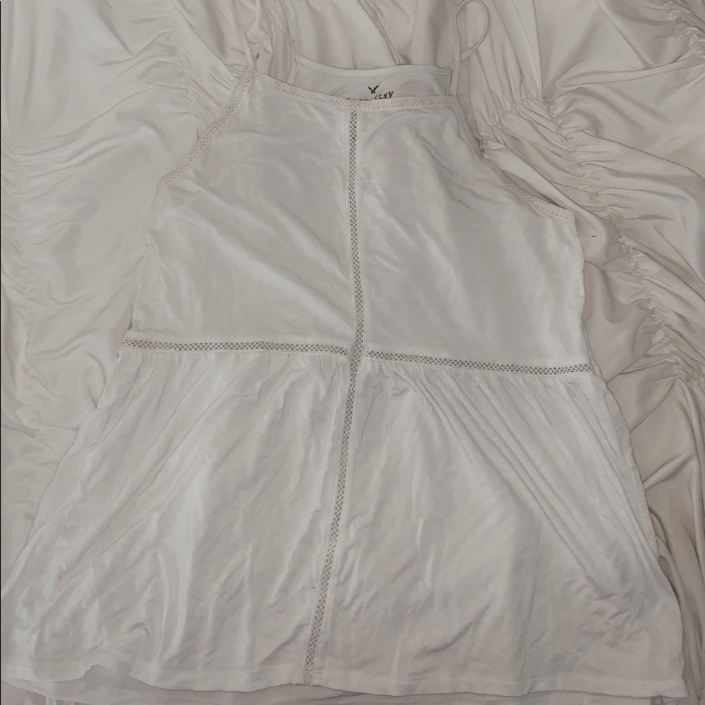 amercian eagle white tank